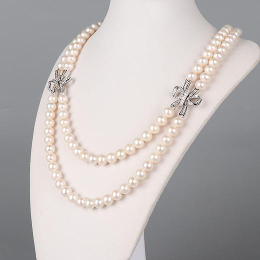 【3.8女神节礼物】双排珍珠项链 商品图0
