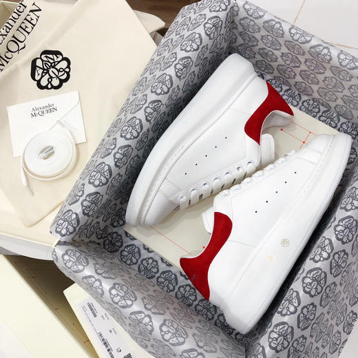 麦昆小白鞋-羊猄尾/红色 商品图1