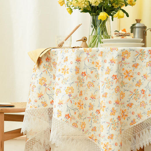 灿烂雏菊方形圆桌布 商品图2