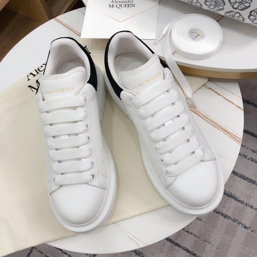 麦昆小白鞋-羊猄尾/黑色 商品图6