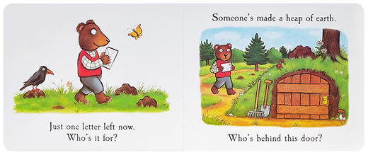 英文原版绘本 Tales From Acorn: Postman Bear 小熊送信 3-6岁儿童启蒙英语纸板翻翻书趣味读物 橡树林的故事 JuliaDonaldson 商品图2