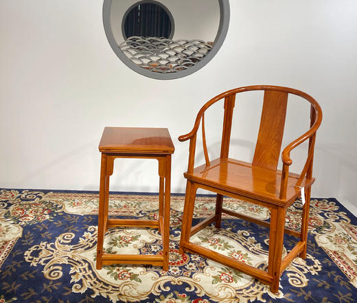 红桥红 家具严选 缅甸花梨（大果紫檀）【素圈椅三件套】 商品图5