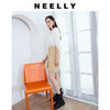 NEELLY纳俪不规则A字口袋高腰显瘦显瘦百搭2021新款短裙半身裙N072103AE155 商品缩略图3