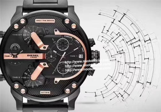 原单货！！！！！！DIESEL迪赛‎外贸公‎司订‎单 Diesel‎极具时尚‎与个‎性的男‎士手表 意‎大‎利Diesel设计 黑‎色表带‎风‎格非常‎年轻而富‎有创‎意 商品图14
