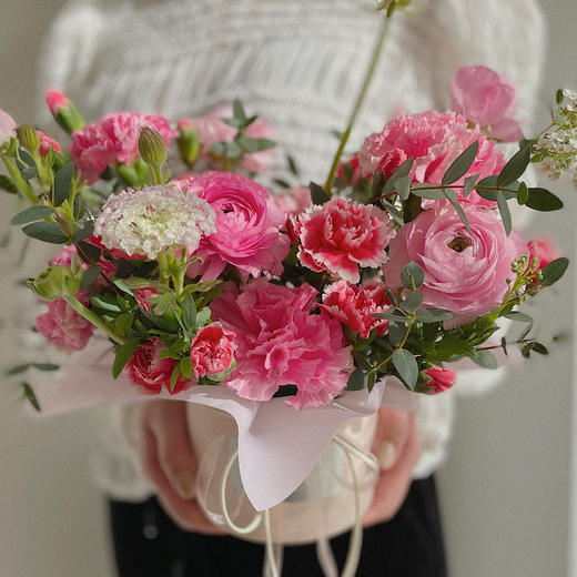  康乃馨小桌摆 小提桶 商品图1