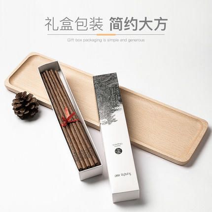 双枪鸡翅木筷子家用高档无漆日式儿童实木快子家庭专用防滑防霉 商品图1