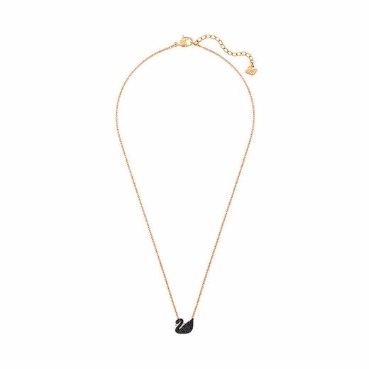 SWAROVSKI施华洛世奇 SWAN SMALL仿水晶黑天鹅项链链坠小号 黑色 5204133 奥地利 商品图1