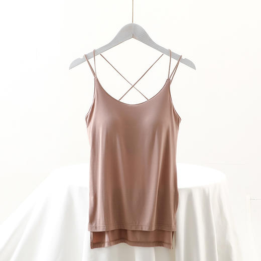 【瑜伽生活家】【夏季带胸垫吊带背心】女士文胸美背内衣性感外穿打底衫上衣 商品图7