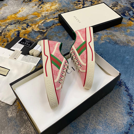 Gucci1977帆布鞋-樱花粉 商品图3
