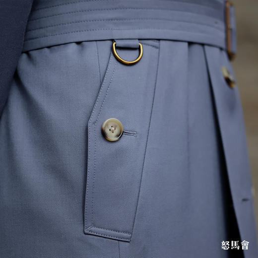 Hardy Minnis Super Gabardine 羊毛嘎巴甸Kensington 平肩袖战壕⻛⾐ 商品图10