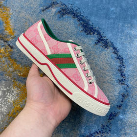 Gucci1977帆布鞋-樱花粉