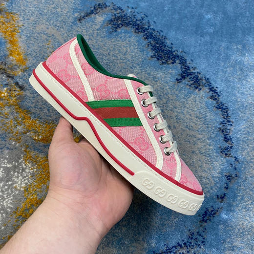 Gucci1977帆布鞋-樱花粉 商品图0