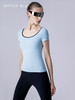 DIVINABLU巴黎系列裸感短袖长款瑜伽T恤细纱透背运动上衣带胸垫巴黎裸感短袖04 商品缩略图3