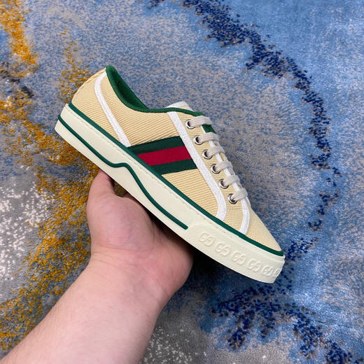 Gucci1977帆布鞋-米白色 商品图0