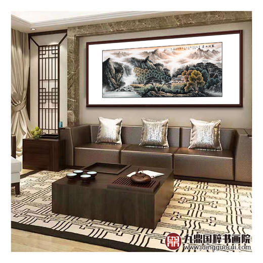 侯志明《福地幽居》98*240cm 山水横幅作品 办公室/客厅挂画 商品图2