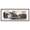 侯志明《福地幽居》98*240cm 山水横幅作品 办公室/客厅挂画 商品缩略图0