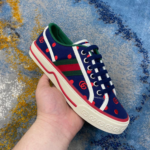 Gucci1977帆布鞋-波点蓝 商品图0