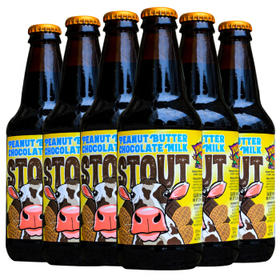 【六瓶】迷失海岸花生酱巧克力牛奶世涛啤酒 美国原瓶进口 355ml*6瓶 酒精度5.6度 麦芽汁浓度13.8度