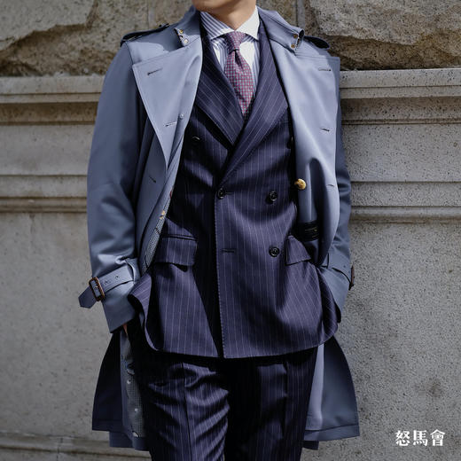 Hardy Minnis Super Gabardine 羊毛嘎巴甸Kensington 平肩袖战壕⻛⾐ 商品图2