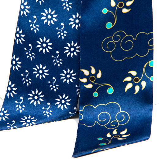 青云染 敦煌系列九色鹿丝巾方巾小长巾发带100%真丝丝巾 商品图1