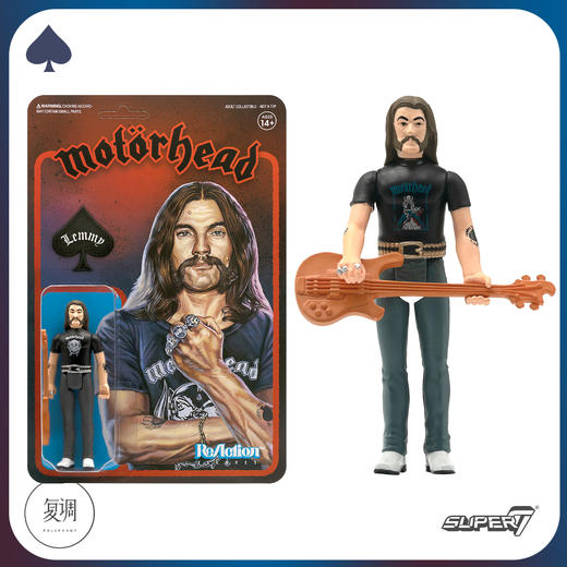 现货 Super7 Motorhead摩托头乐队 Lemmy 3.75寸挂卡摇滚 商品图3