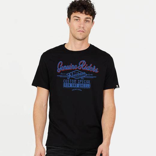 越野e族夏季新品欧美复古机车街头风短袖休闲T恤青年户外打底汗衫NMT-1308 商品图0