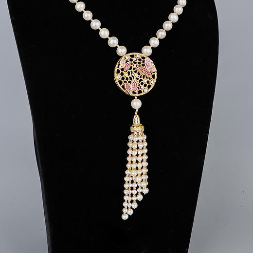 珍珠毛衣项链 商品图3