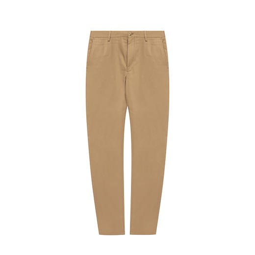 【一】BURBERRY 巴宝莉 男士修身版型棉质斜纹棉布休闲裤 卡其色 8018703 A1366 商品图0