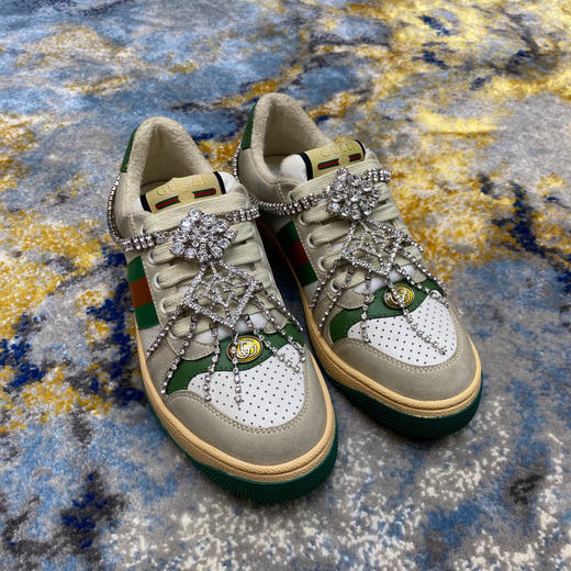 Gucci小脏鞋-绿色带钻款 商品图6