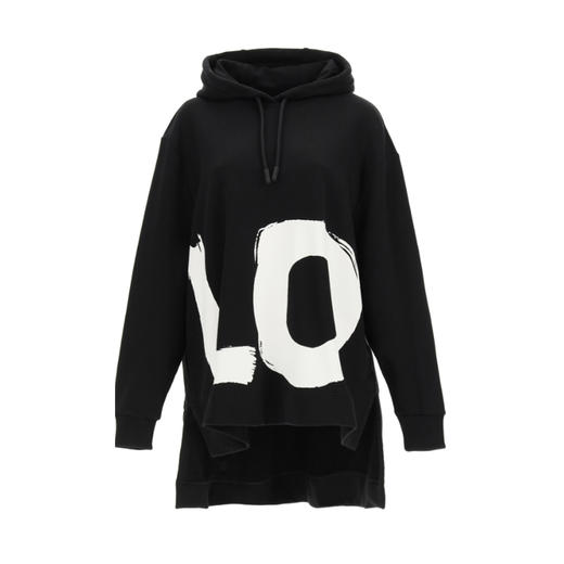 BURBERRY 巴宝莉 女士 Love 印花棉质宽松连帽卫衣 黑色 8037670 A1189 商品图0