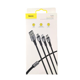 倍思1.2M关怀盲选一拖三数据线