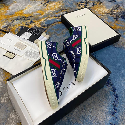 Gucci1977帆布鞋-蓝色 商品图3