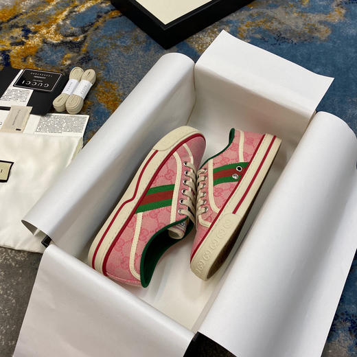 Gucci1977帆布鞋-樱花粉 商品图1