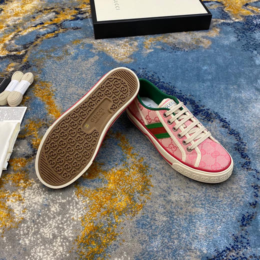Gucci1977帆布鞋-樱花粉 商品图5
