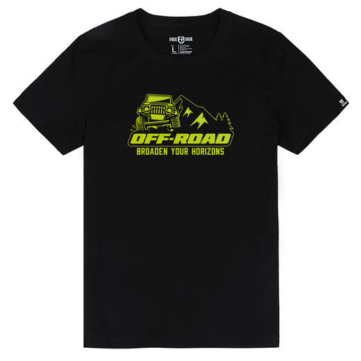 越野e族简约烫印花金色荧光效果夏季男士短袖T恤青年聚会活动体恤NMT-1301 商品图1