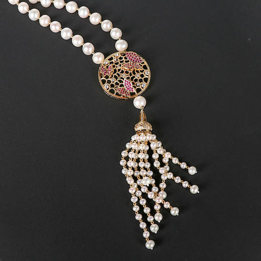 珍珠毛衣项链 商品图1