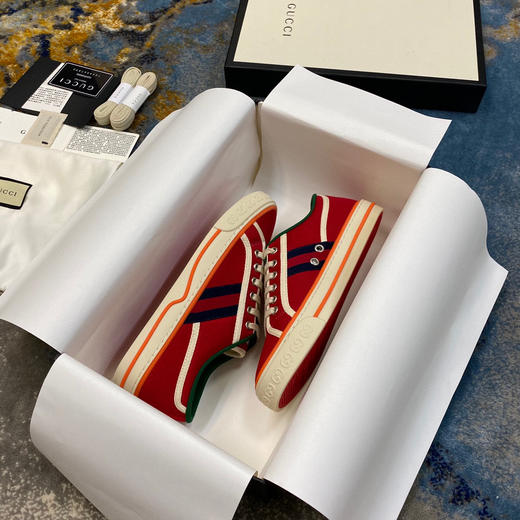 Gucci1977帆布鞋-橙红色 商品图1