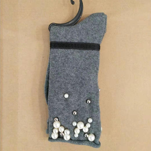 lfgj sd-1016-1 日韩珍珠潮袜中腰堆堆袜 商品图1