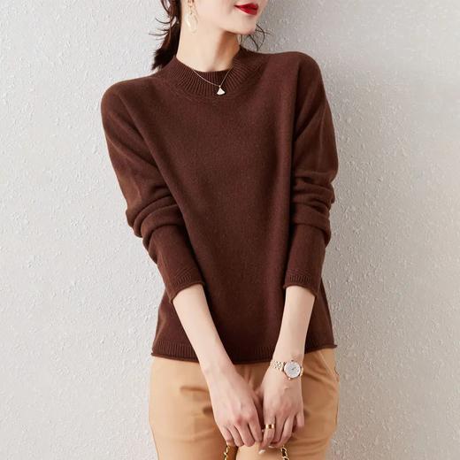 DB01 秋冬全羊毛针织衫内搭半高领加厚毛衣打底衫上衣 商品图2