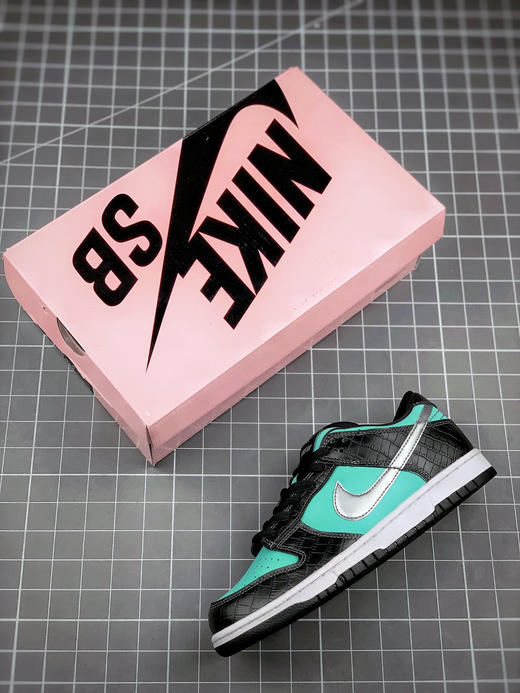 NK SB Dunk Low "Diamond Supply Co.tiffany" 钻石/黑绿 商品图2