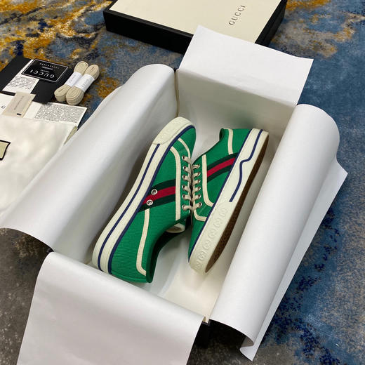 Gucci1977帆布鞋-绿色 商品图1