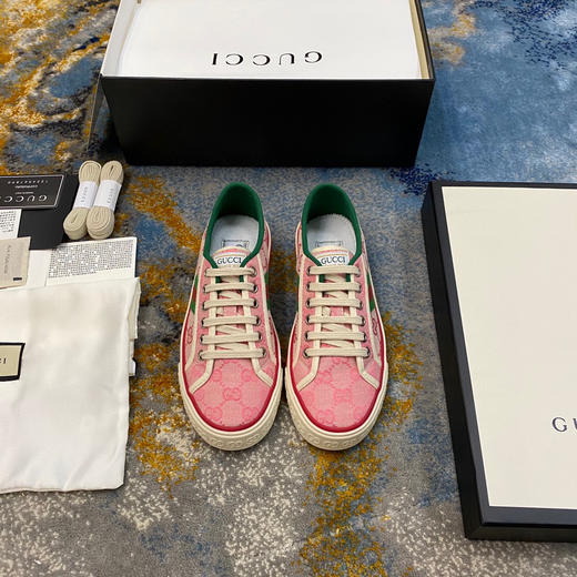 Gucci1977帆布鞋-樱花粉 商品图7