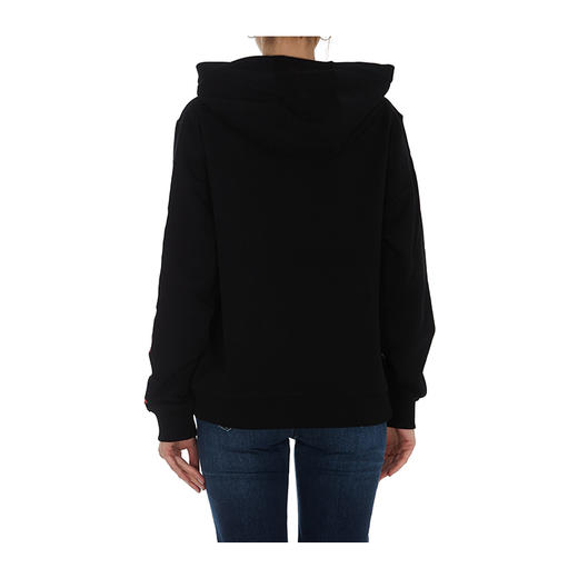 【二】BURBERRY 巴宝莉 女士字母徽标印花棉质宽松连帽上衣外套 黑色 8036691 A1189 商品图1