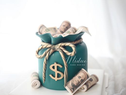 男士款 翻糖美元钱袋 翻糖蛋糕 商品图2