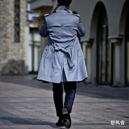 Hardy Minnis Super Gabardine 羊毛嘎巴甸Kensington 平肩袖战壕⻛⾐ 商品图4