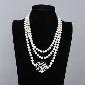 珍珠长项链两圈