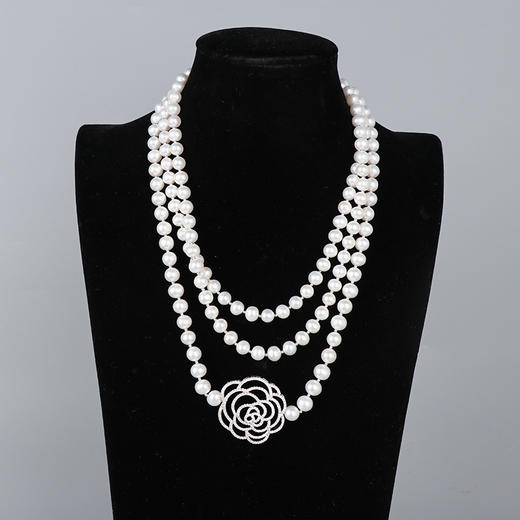 珍珠长项链两圈 商品图0