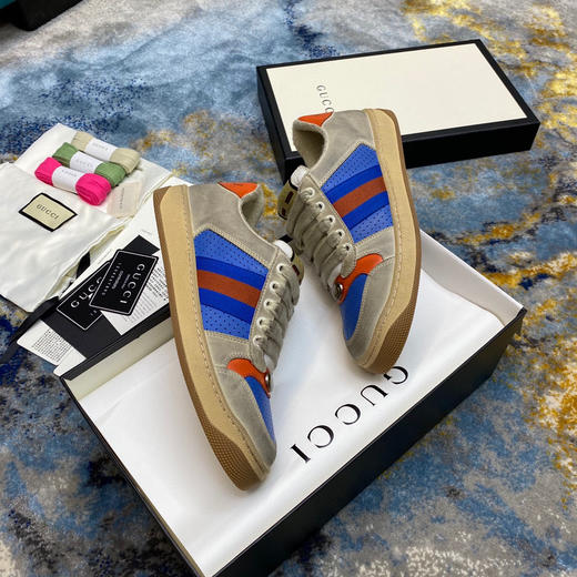 Gucci小脏鞋-蓝橙色 商品图5