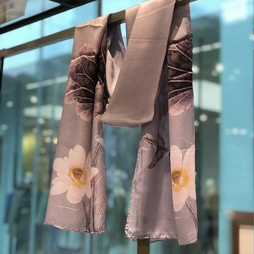 优品堂《花🌸魁》桑蚕丝缎面长巾 商品图0
