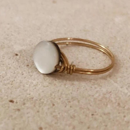 OKRA | Moon knuckle Mini shell ring [戒指] 商品图1